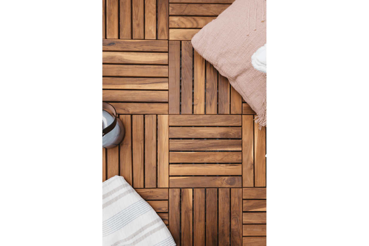Sandra teak floor tiles