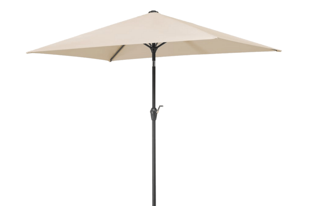 Bilbao solid color parasol with hoist and tilt 210 x 130 cm