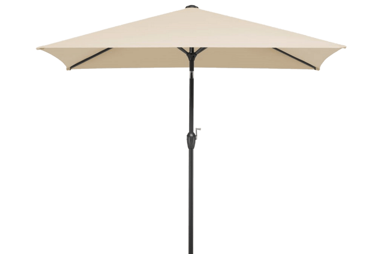 Bilbao solid color parasol with hoist and tilt 210 x 130 cm