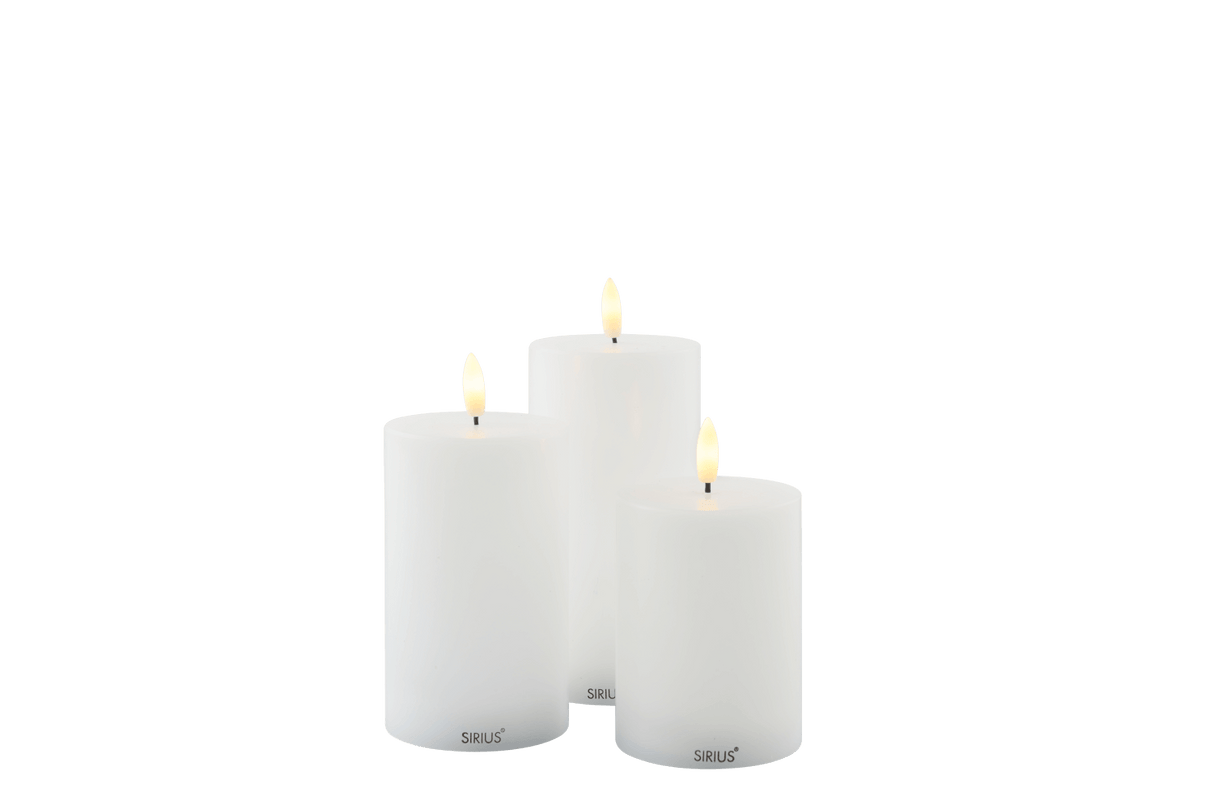 Sille rechargeable LED candles 3 pcs Ø7.5 cm