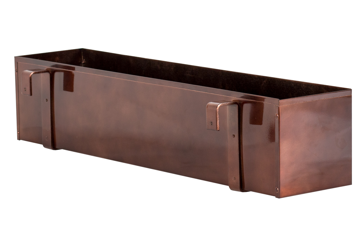 Sofie copper balcony flower boxes 60 / 80 cm