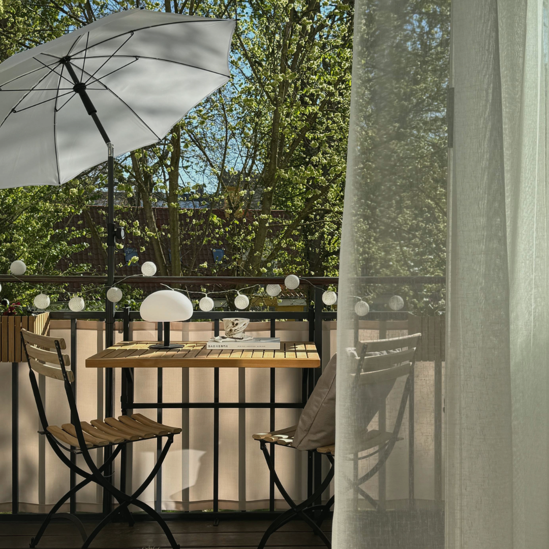 Japandi inspired balcony  – calm, balance and natural beauty