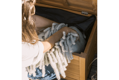 Agnes teak storage bench 145 cm