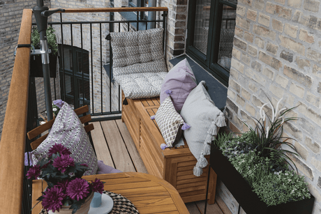 Agnes teak storage bench 125 cm