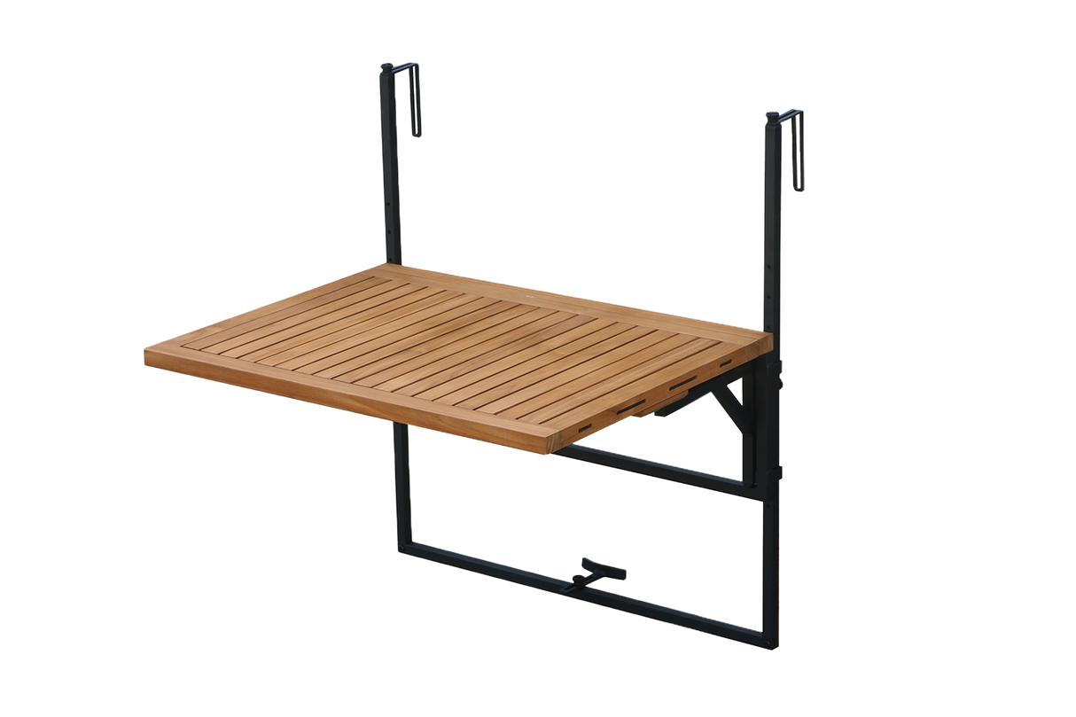 Alma teak hanging table with drying rack 100 x 60 cm