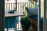 Alma teak hanging table with drying rack 80 x 60 cm