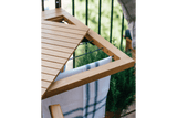 Alma teak hanging table with drying rack 80 x 60 cm