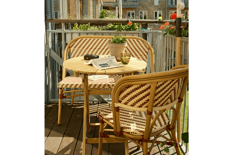Rozette teak folding table Ø70 cm