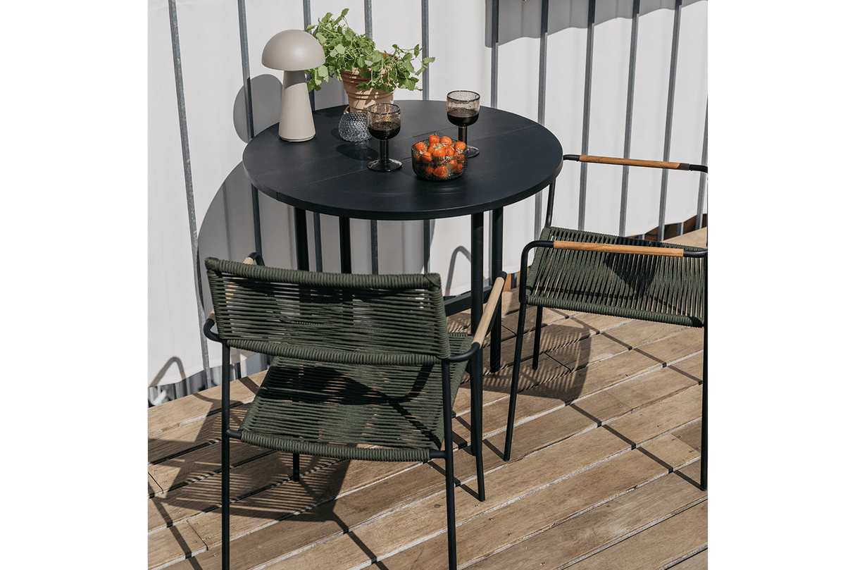 Clara metal gateleg table Ø80 cm