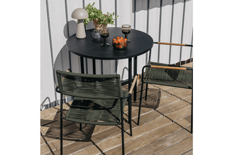 Clara metal gateleg table Ø80 cm
