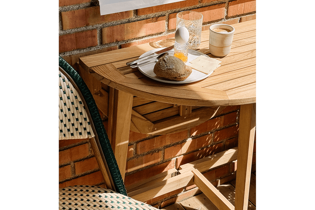 Clara teak gateleg table Ø80 cm