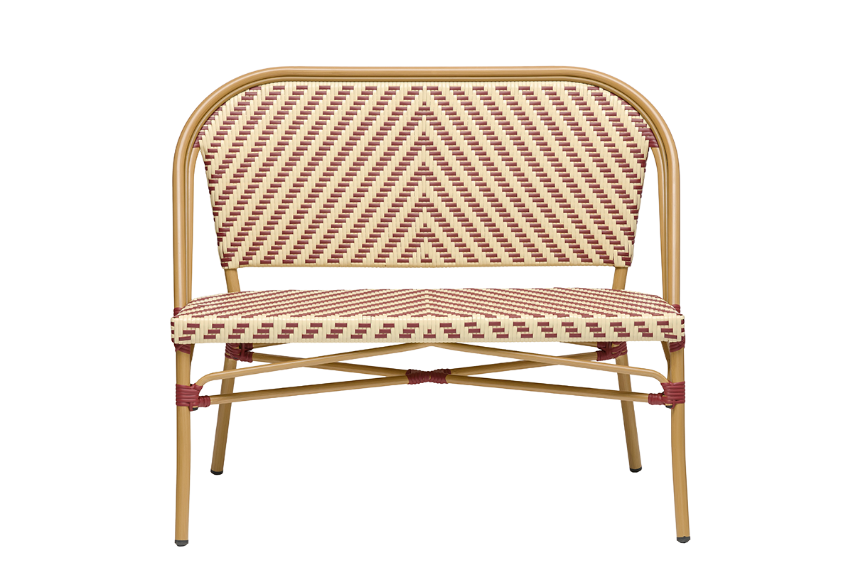 Claudine bench in French weave 108 cm