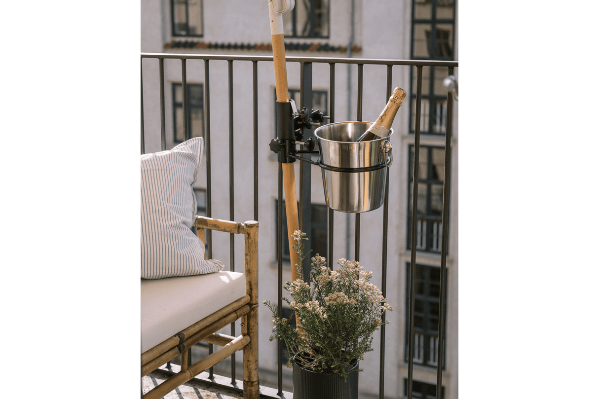 Felix holder and shelf for parasol bracket