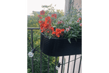 Olga black balcony flower box 60 cm