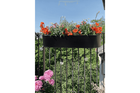 Olga black balcony flower box 60 cm