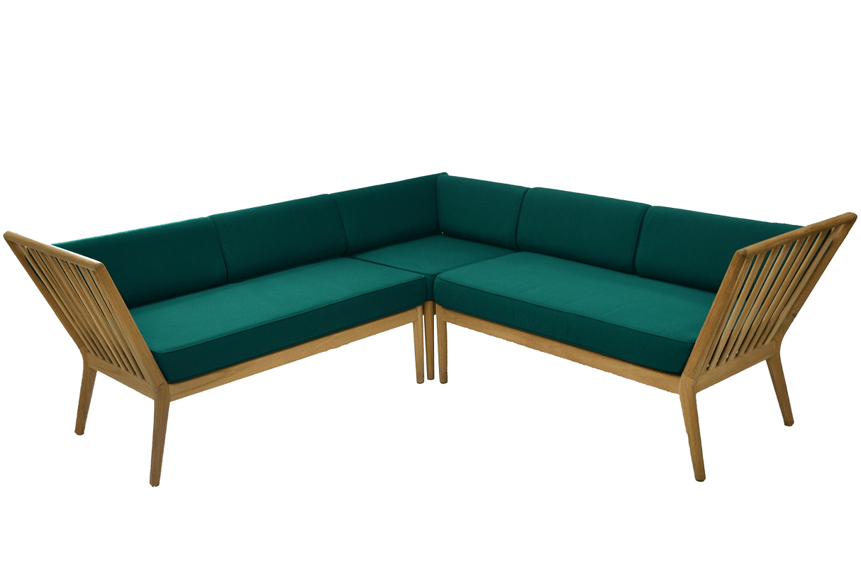 Sienna teak lounge sofa - corner
