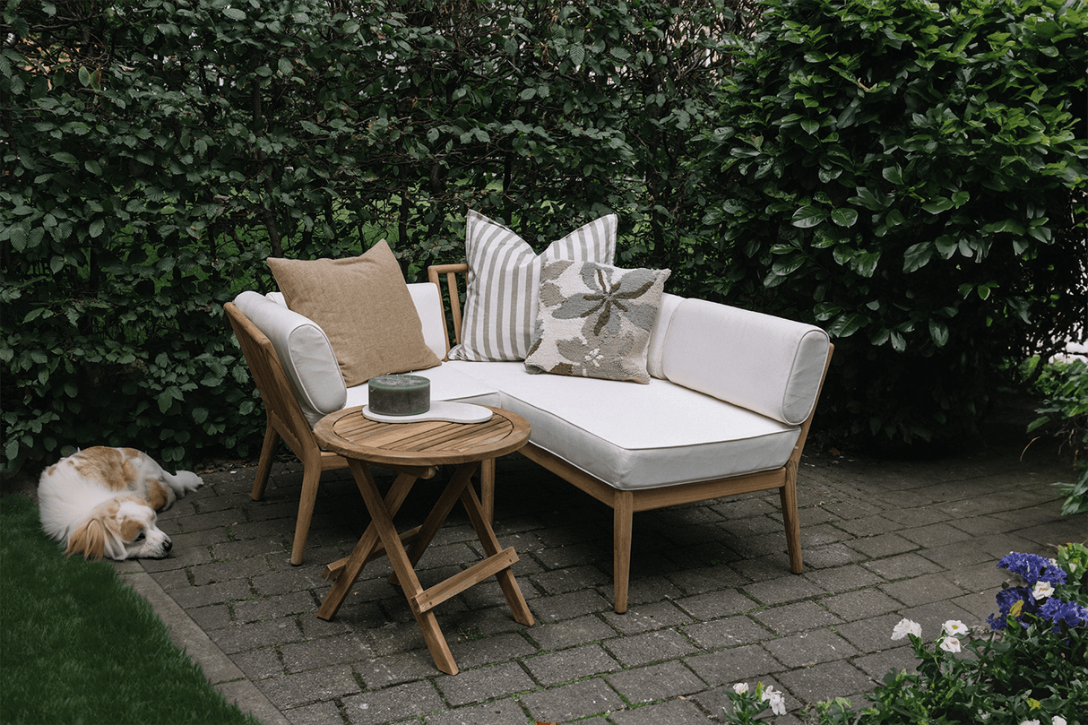 Sienna teak lounge sofa - left