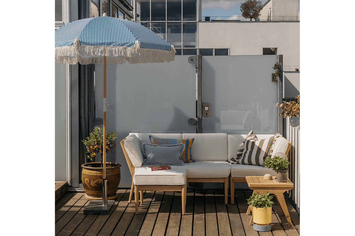 Stine stripe parasol with tilt Ø155 / Ø160 cm