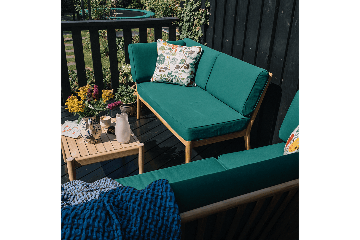 Sienna teak high back lounge sofa - left