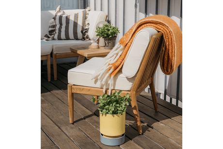 Sienna teak high back lounge sofa - middle