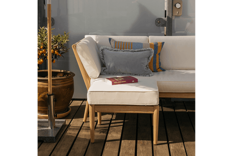 Sienna teak pouf / table