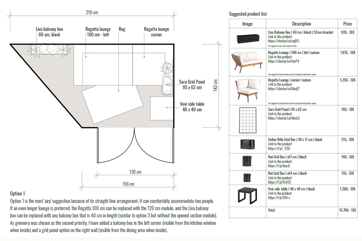Balcony interior design
