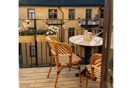 Delphine café chair in French weave