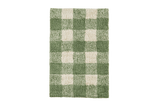 Checked tufted bath mat 60 x 90 cm