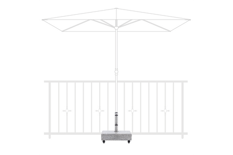 Derby granite parasol base with wheels 25 kg