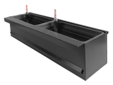 Esther black balcony flower box with self-watering system 60 / 80 cm