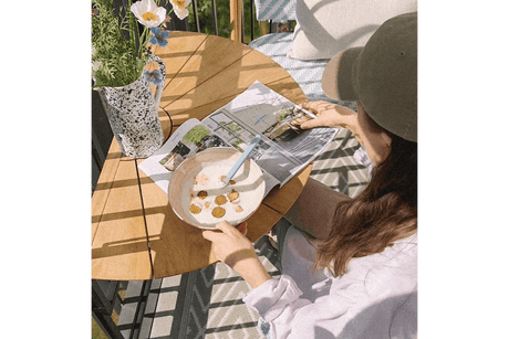 Galina teak hanging table 80 x 50 cm