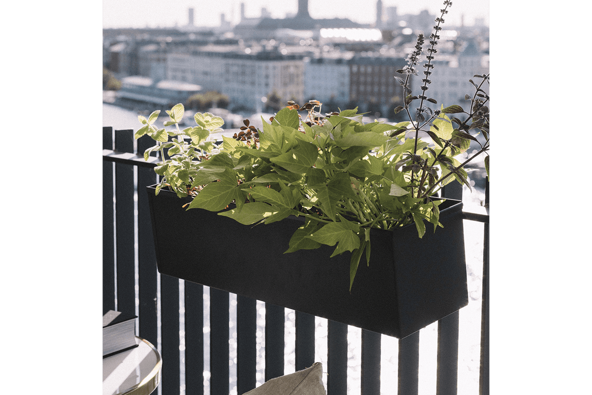 Liva black balcony flower box 60 / 80 / 100 cm