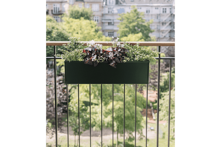 Liva balcony flower box green 60 / 80 / 100 cm Balcony Living Cph