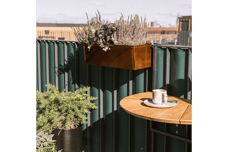 Liva copper balcony flower box with self-watering system 60 / 80 / 100 cm