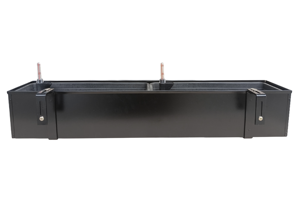 Liva black balcony flower box with self-watering system 60 / 80 / 100 cm