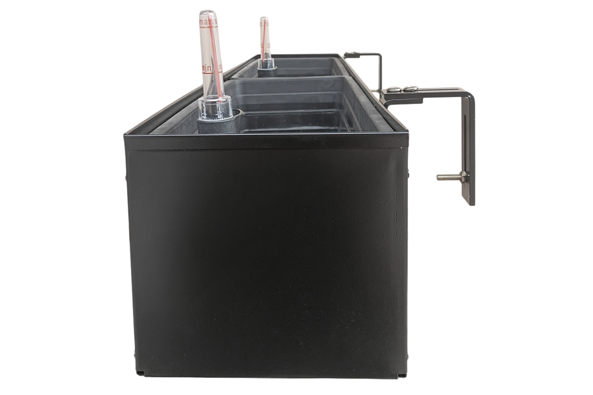 Liva black balcony flower box with self-watering system 60 / 80 / 100 cm