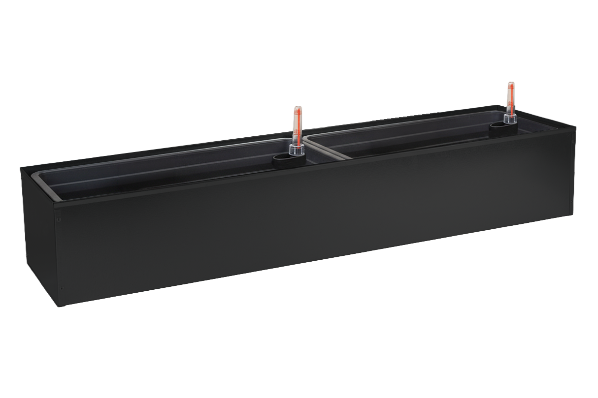 Liva black balcony flower box with self-watering system 60 / 80 / 100 cm