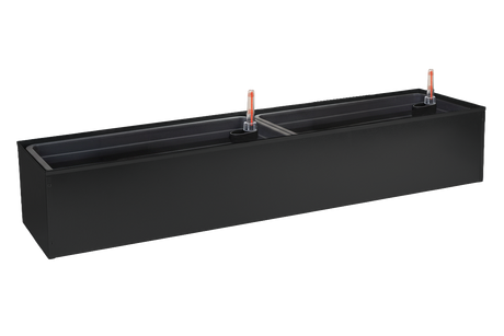 Liva black balcony flower box with self-watering system 60 / 80 / 100 cm