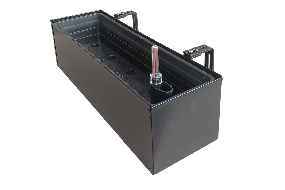 Liva black balcony flower box with self-watering system 60 / 80 / 100 cm
