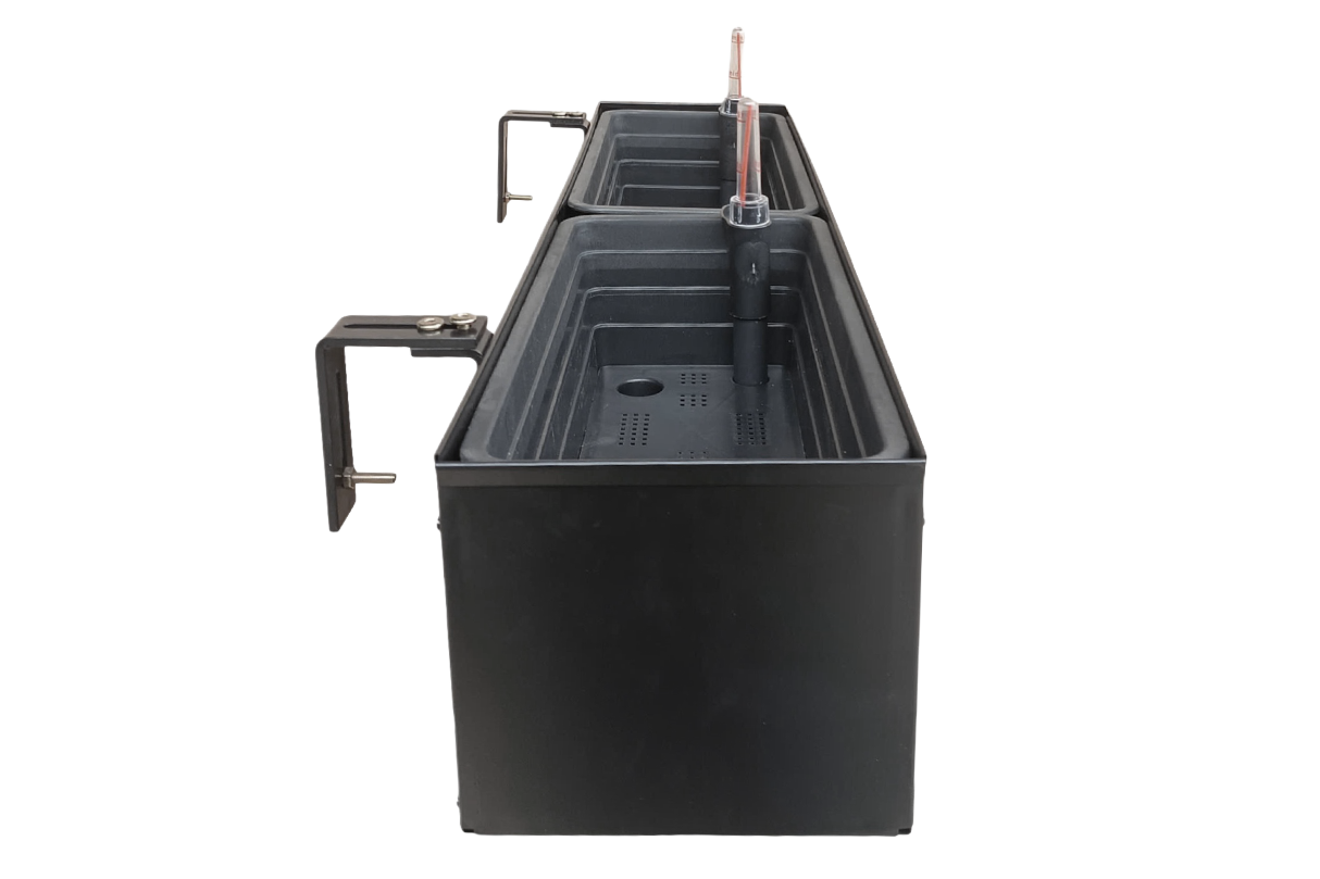 Liva black balcony flower box with self-watering system 60 / 80 / 100 cm