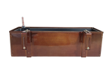 Liva copper balcony flower box with self-watering system 60 / 80 / 100 cm