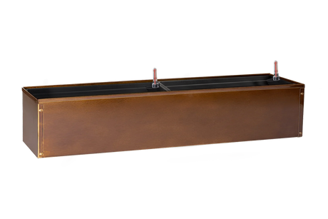 Liva copper balcony flower box with self-watering system 60 / 80 / 100 cm