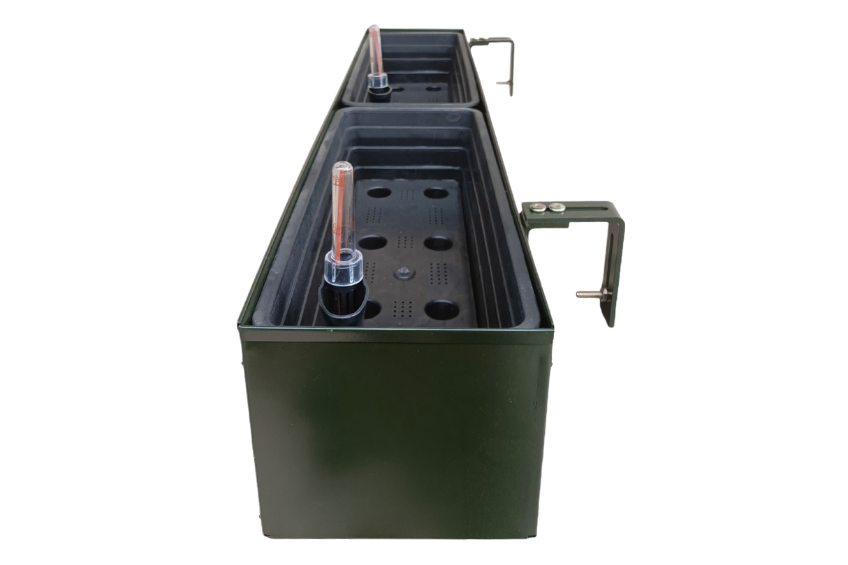 Liva dark green balcony flower box with self-watering system 60 / 80 / 100 cm