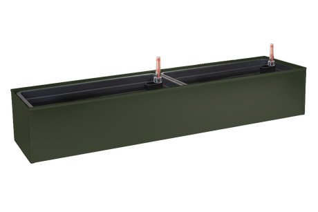 Liva dark green balcony flower box with self-watering system 60 / 80 / 100 cm