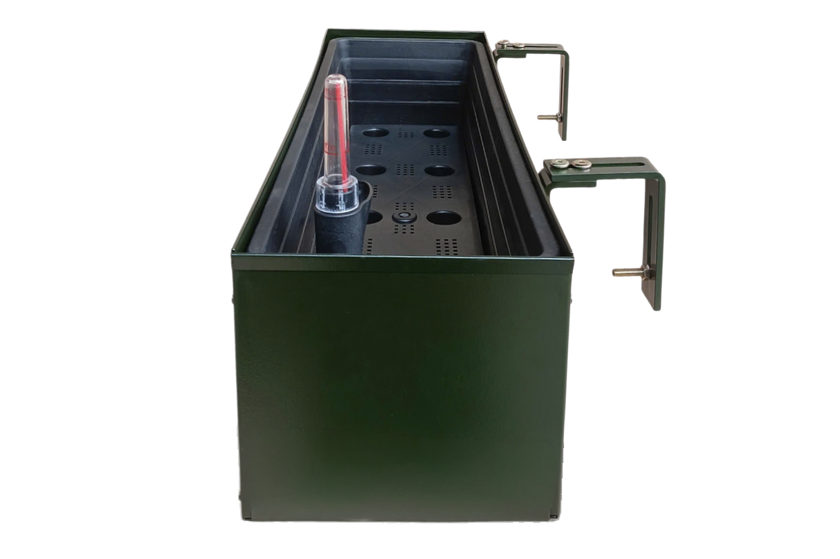 Liva dark green balcony flower box with self-watering system 60 / 80 / 100 cm