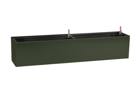 Liva dark green balcony flower box with self-watering system 60 / 80 / 100 cm