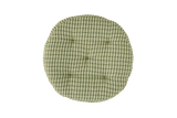 Checked round seat cushion Ø45 cm