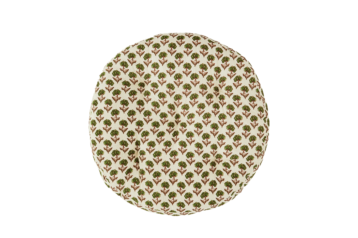 Round seat cushion with print Ø45 cm