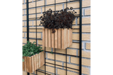 Malou teak plant box for wall grid 17 x 17 cm
