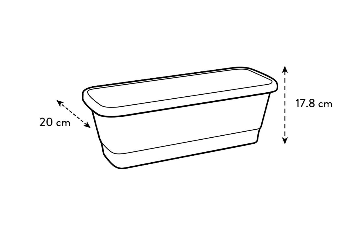 Noa balcony box with a self watering system 65 cm
